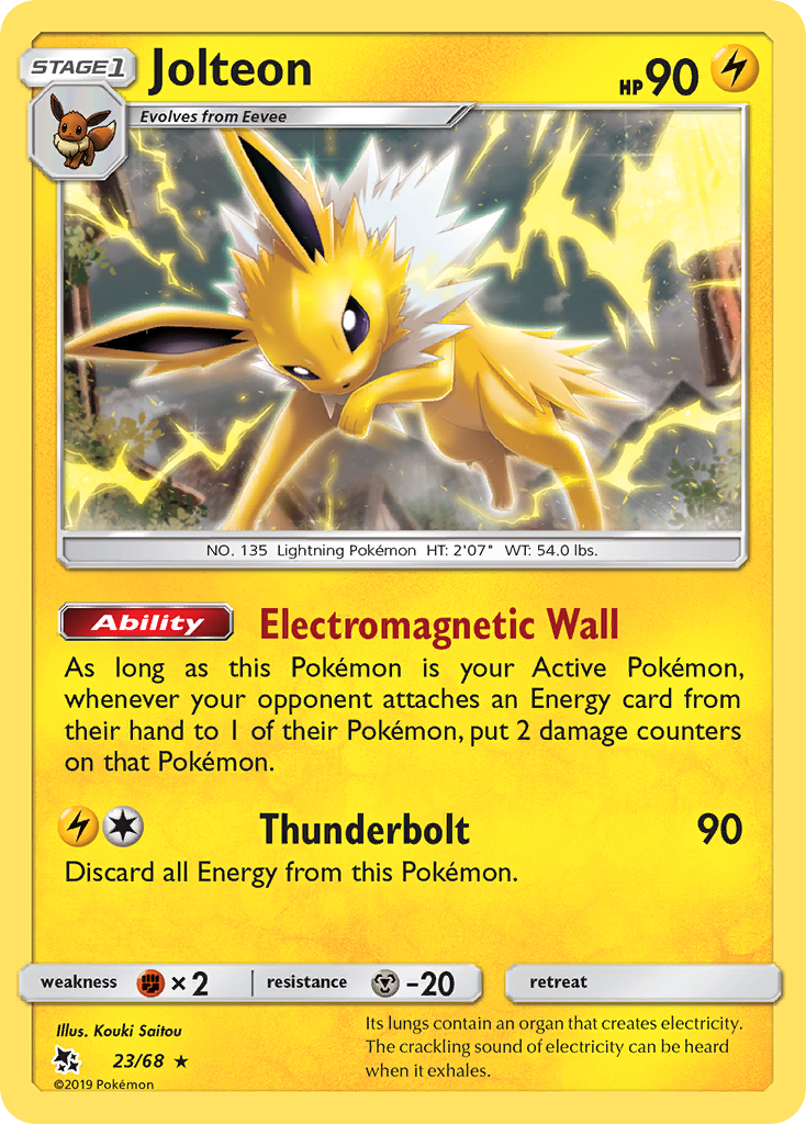 Jolteon (23/68) [Sun & Moon: Hidden Fates] | Jomio and Rueliete's Cards and Comics
