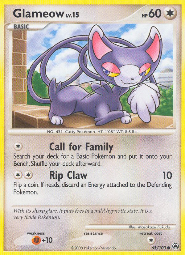 Glameow (65/100) [Diamond & Pearl: Majestic Dawn] | Jomio and Rueliete's Cards and Comics