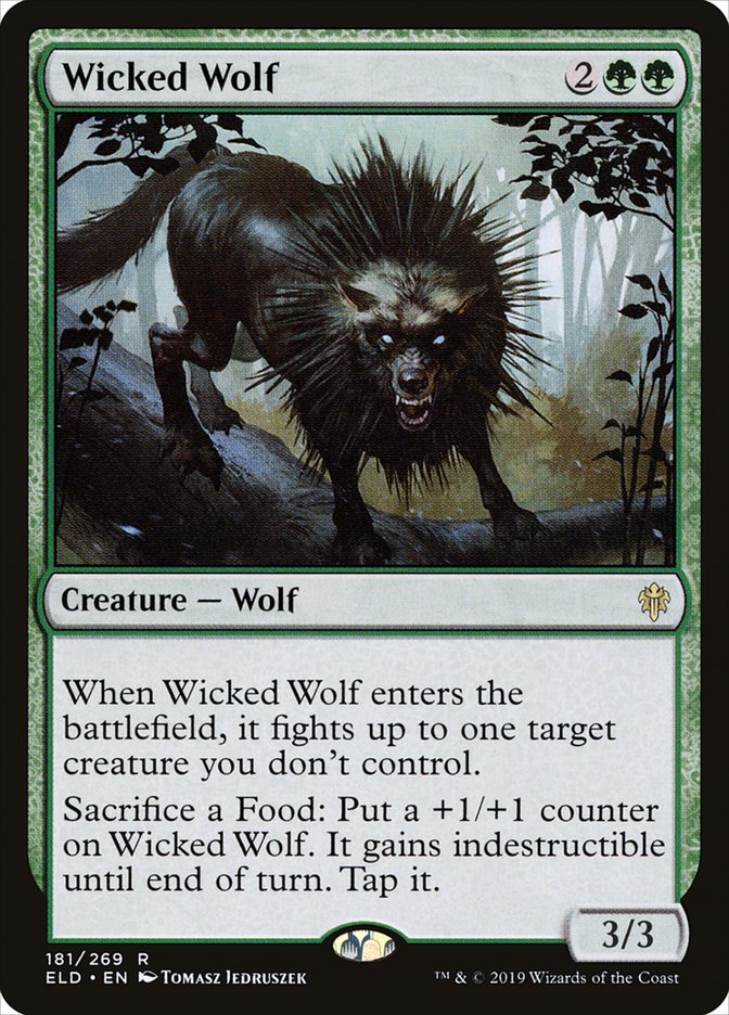 Wicked Wolf [Throne of Eldraine] | Jomio and Rueliete's Cards and Comics