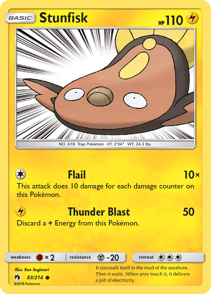 Stunfisk (83/214) [Sun & Moon: Lost Thunder] | Jomio and Rueliete's Cards and Comics
