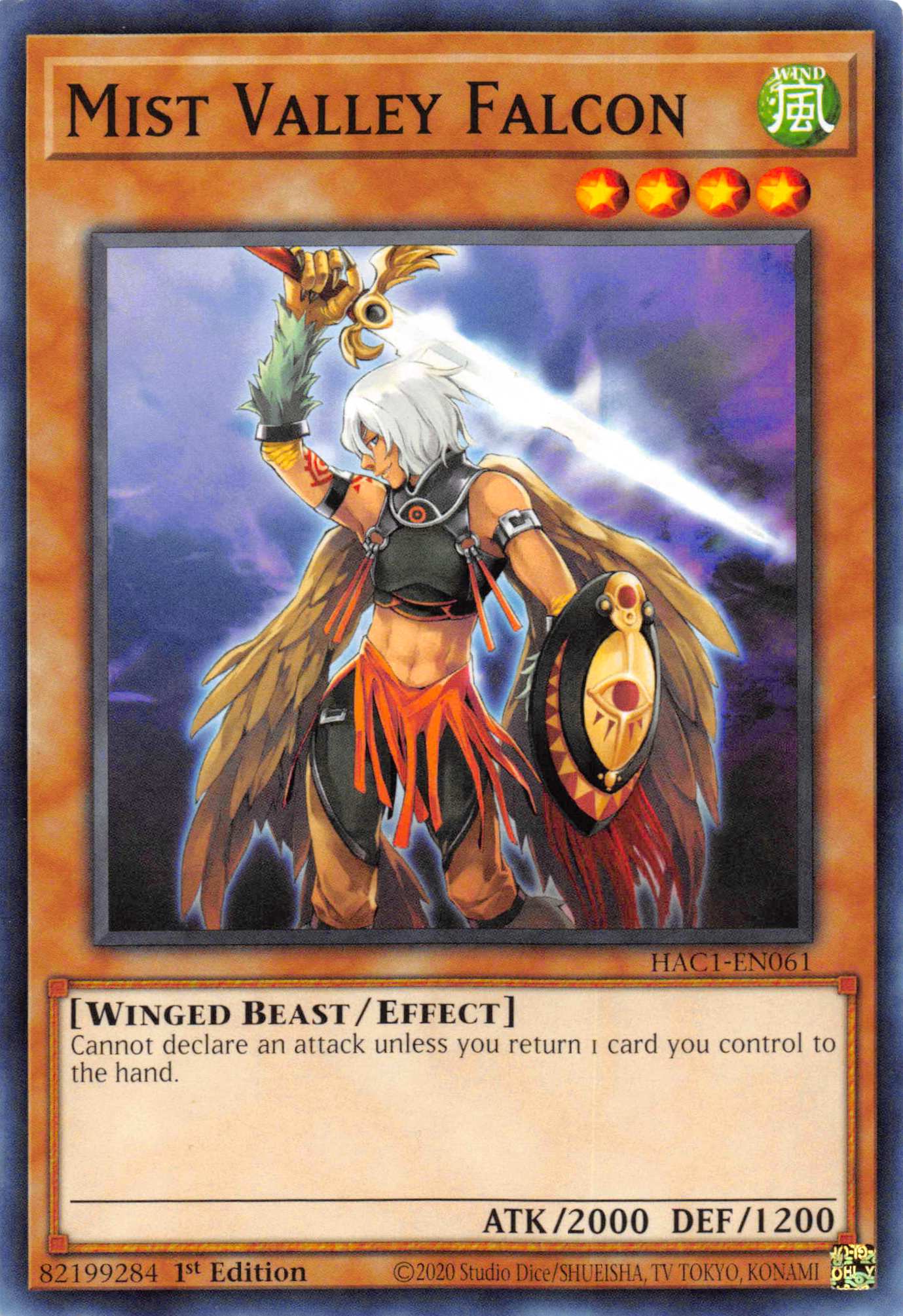 Mist Valley Falcon [HAC1-EN061] Common | Jomio and Rueliete's Cards and Comics