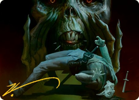 Power Word Kill Art Card (Gold-Stamped Signature) [Dungeons & Dragons: Adventures in the Forgotten Realms Art Series] | Jomio and Rueliete's Cards and Comics