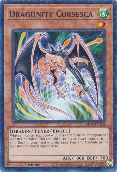 Dragunity Corsesca (Duel Terminal) [HAC1-EN158] Common | Jomio and Rueliete's Cards and Comics