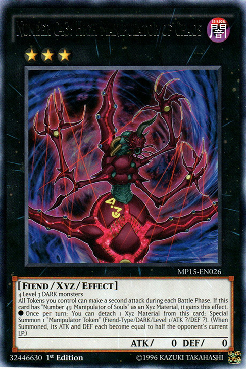 Number C43: High Manipulator of Chaos [MP15-EN026] Rare | Jomio and Rueliete's Cards and Comics