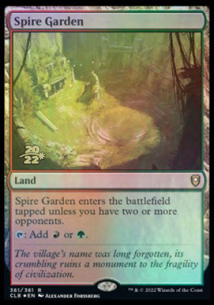Spire Garden [Commander Legends: Battle for Baldur's Gate Prerelease Promos] | Jomio and Rueliete's Cards and Comics