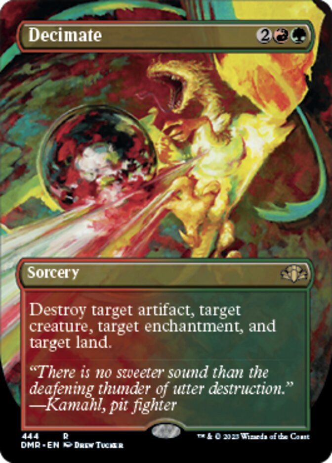 Decimate (Borderless Alternate Art) [Dominaria Remastered] | Jomio and Rueliete's Cards and Comics