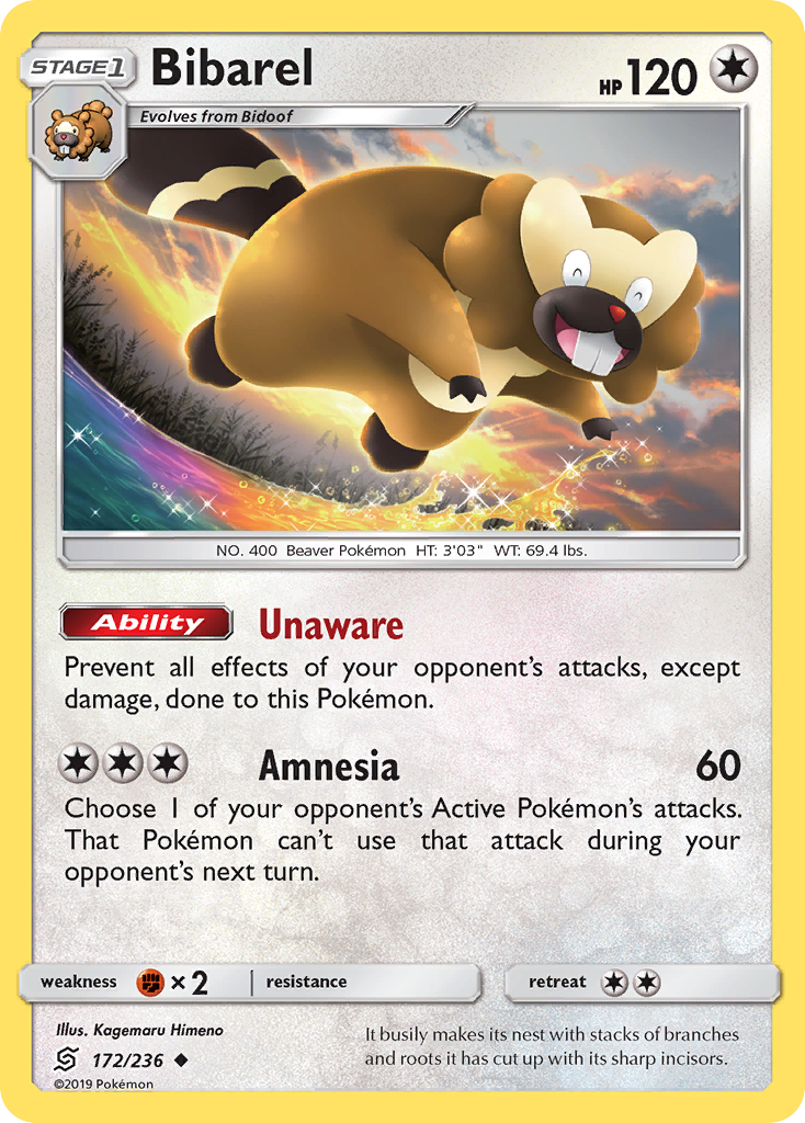 Bibarel (172/236) [Sun & Moon: Unified Minds] | Jomio and Rueliete's Cards and Comics