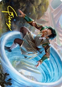 Vortex Runner Art Card (Gold-Stamped Signature) [Strixhaven: School of Mages Art Series] | Jomio and Rueliete's Cards and Comics