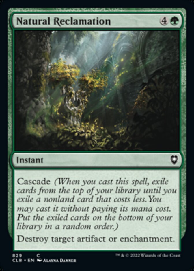 Natural Reclamation [Commander Legends: Battle for Baldur's Gate] | Jomio and Rueliete's Cards and Comics