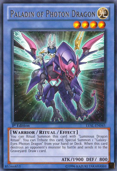 Paladin of Photon Dragon [LVAL-EN045] Rare | Jomio and Rueliete's Cards and Comics