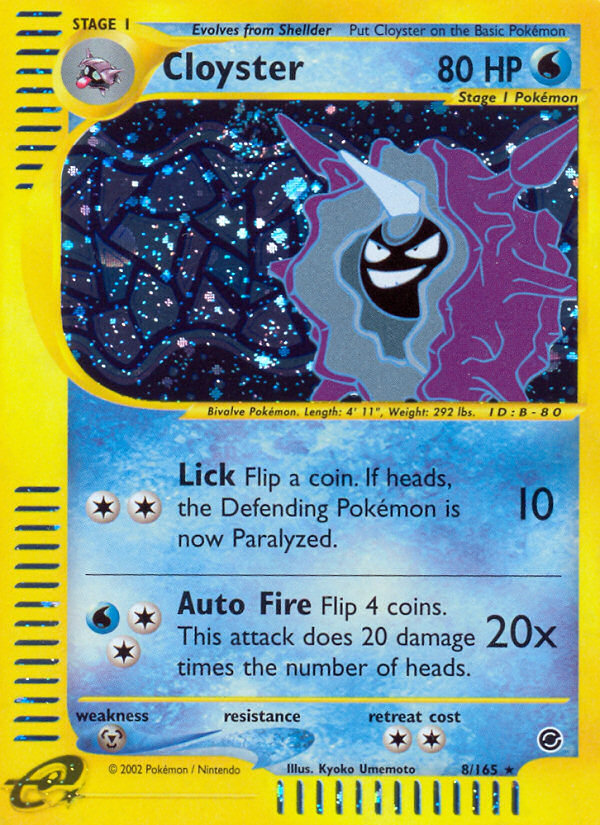 Cloyster (8/165) [Expedition: Base Set] | Jomio and Rueliete's Cards and Comics