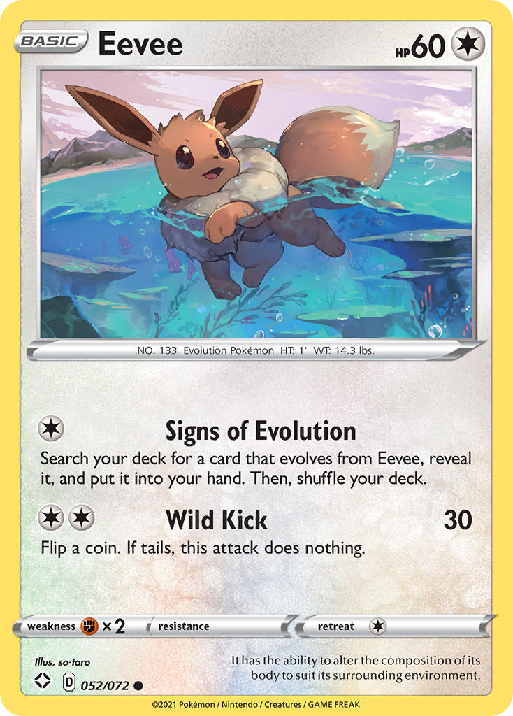 Eevee (052/072) [Sword & Shield: Shining Fates] | Jomio and Rueliete's Cards and Comics