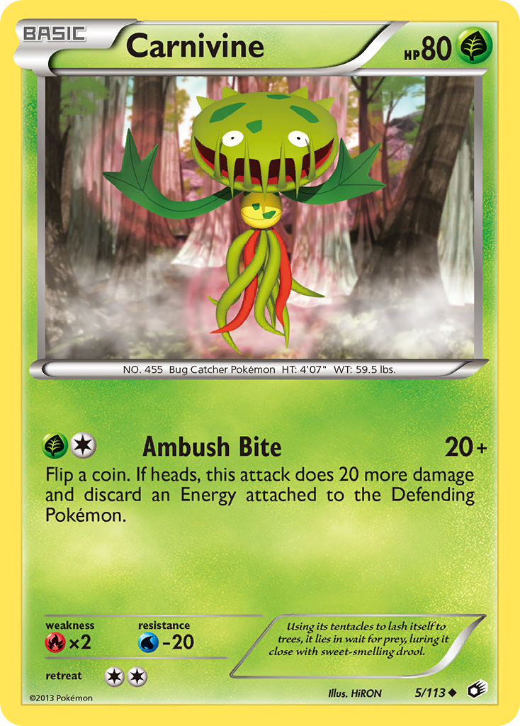 Carnivine (5/113) [Black & White: Legendary Treasures] | Jomio and Rueliete's Cards and Comics
