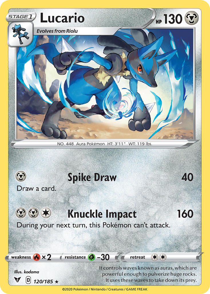 Lucario (120/185) [Sword & Shield: Vivid Voltage] | Jomio and Rueliete's Cards and Comics