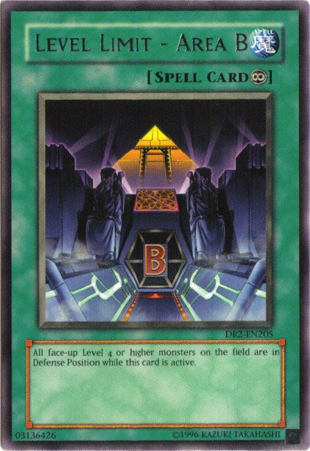 Level Limit - Area B [DR2-EN205] Rare | Jomio and Rueliete's Cards and Comics