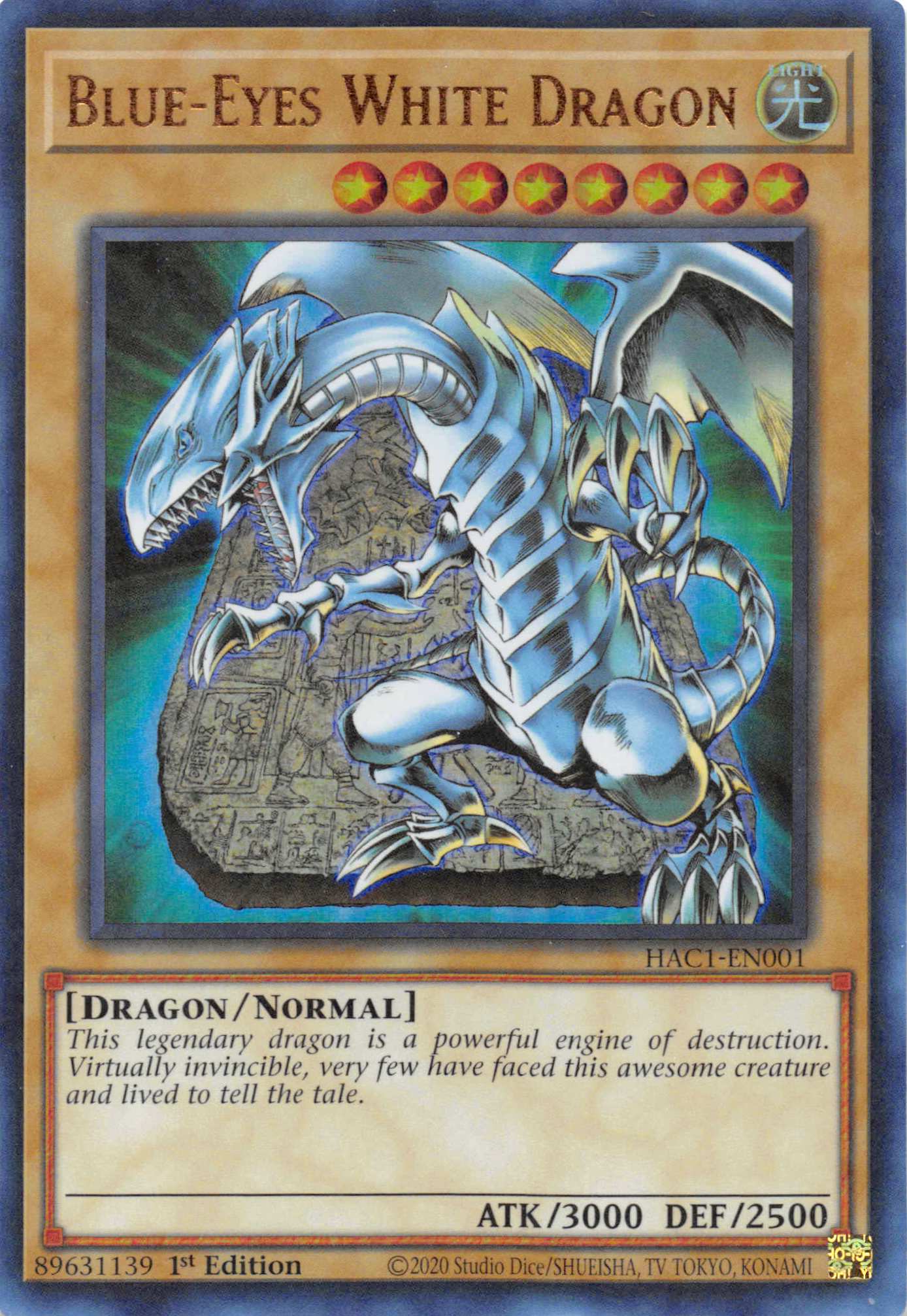 Blue-Eyes White Dragon (Duel Terminal) [HAC1-EN001] Parallel Rare | Jomio and Rueliete's Cards and Comics