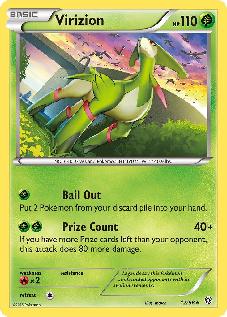 Virizion (12/98) (Theme Deck Exclusive) [XY: Ancient Origins] | Jomio and Rueliete's Cards and Comics