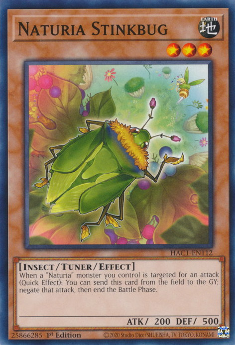 Naturia Stinkbug [HAC1-EN112] Common | Jomio and Rueliete's Cards and Comics