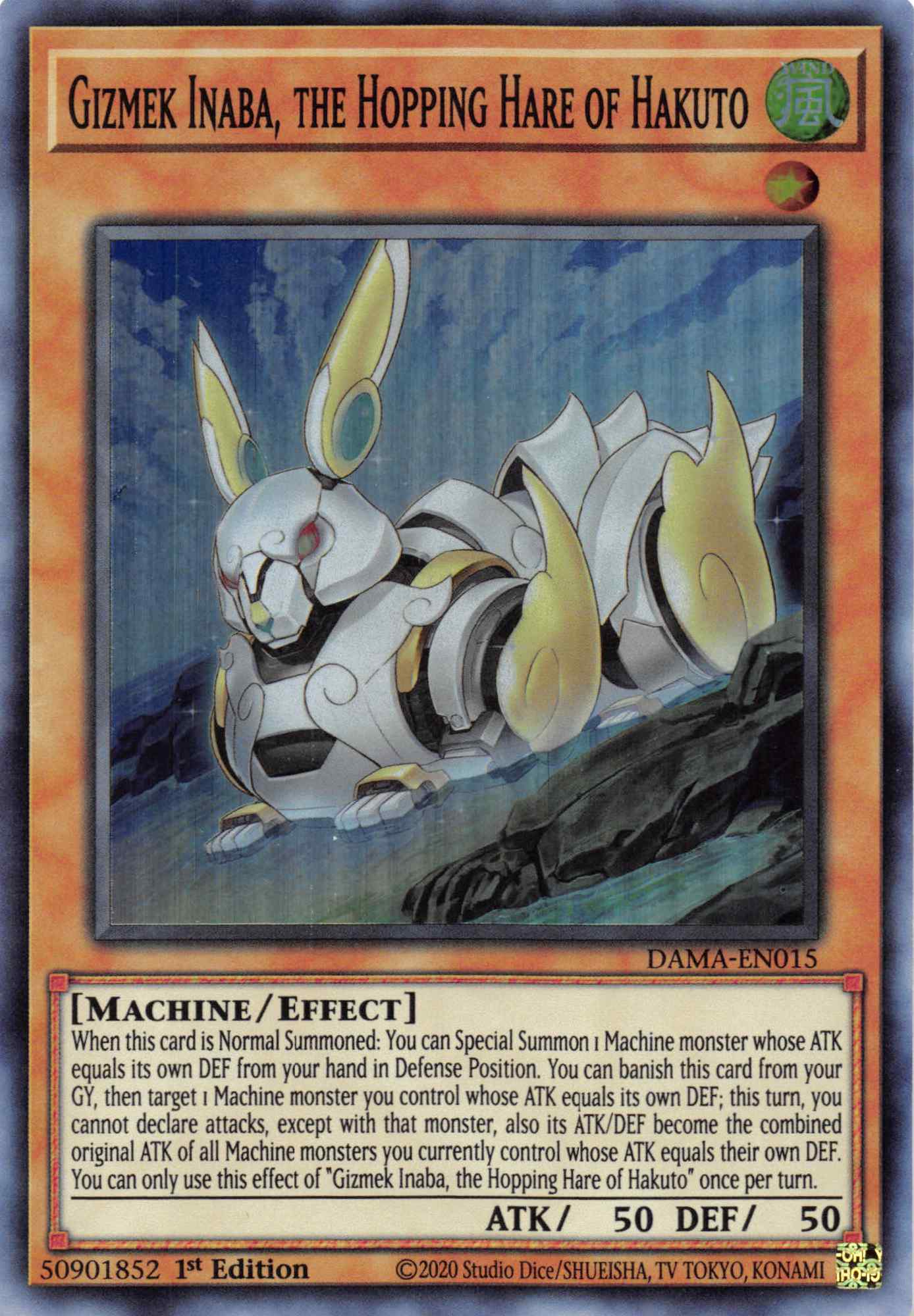 Gizmek Inaba, the Hopping Hare of Hakuto [DAMA-EN015] Super Rare | Jomio and Rueliete's Cards and Comics