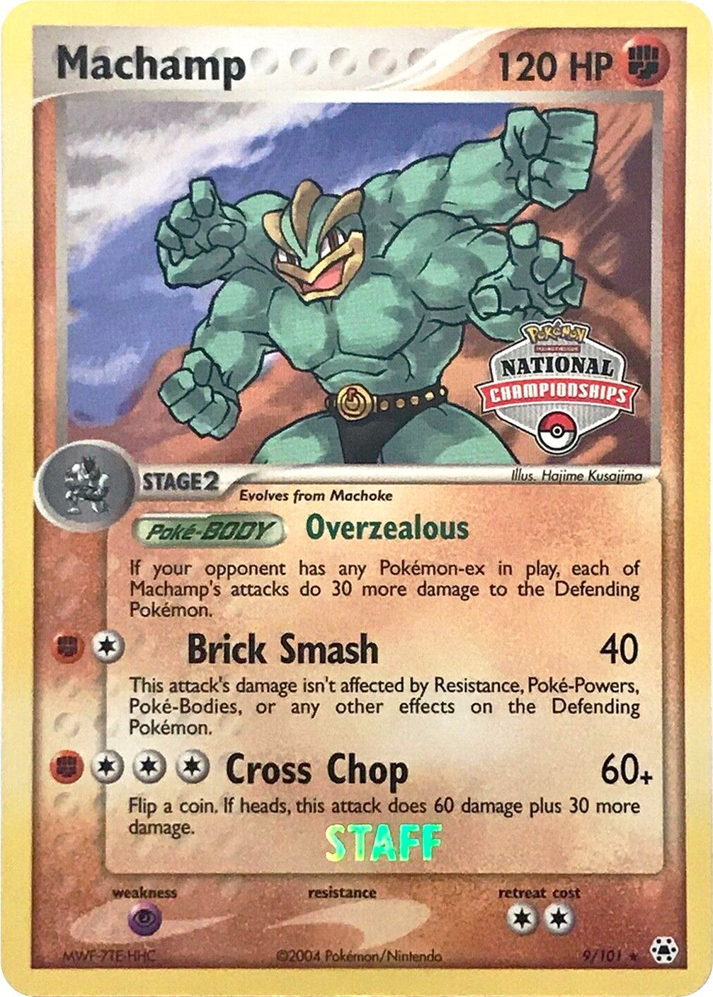 Machamp (9/101) (National Championships Promo) (Staff) [EX: Hidden Legends] | Jomio and Rueliete's Cards and Comics