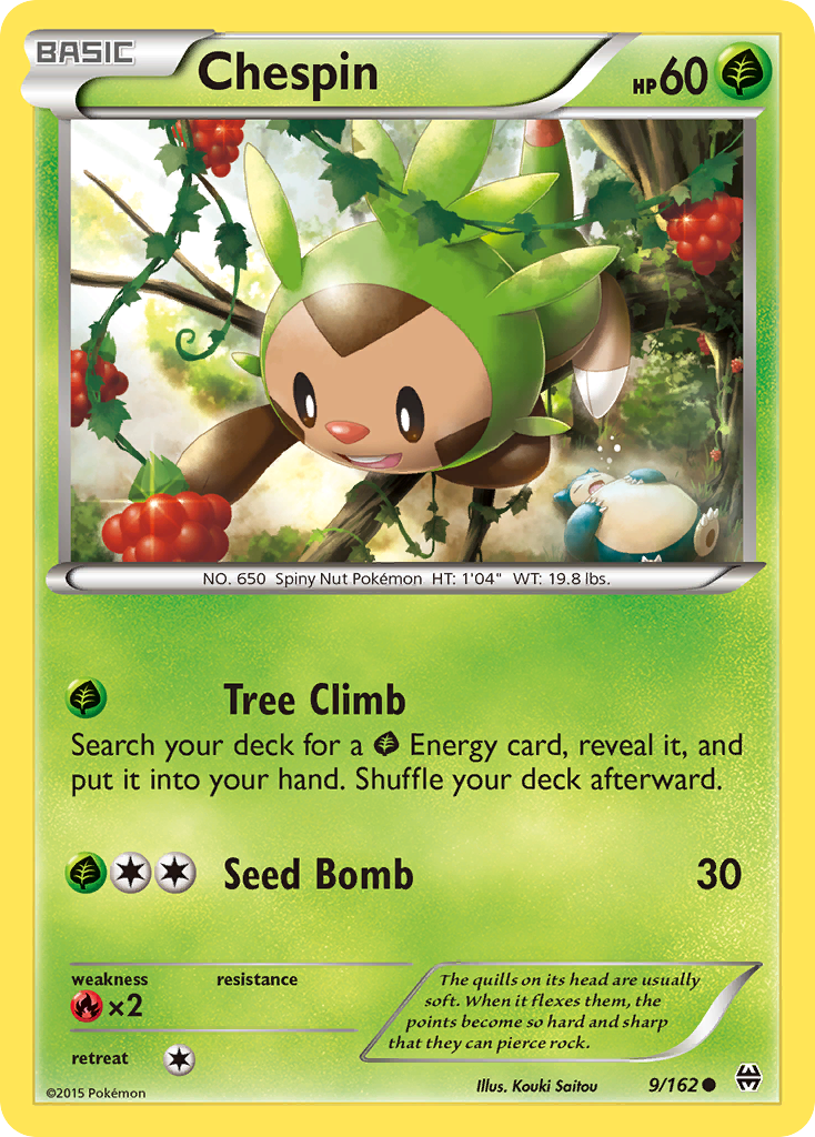 Chespin (9/162) [XY: BREAKthrough] | Jomio and Rueliete's Cards and Comics
