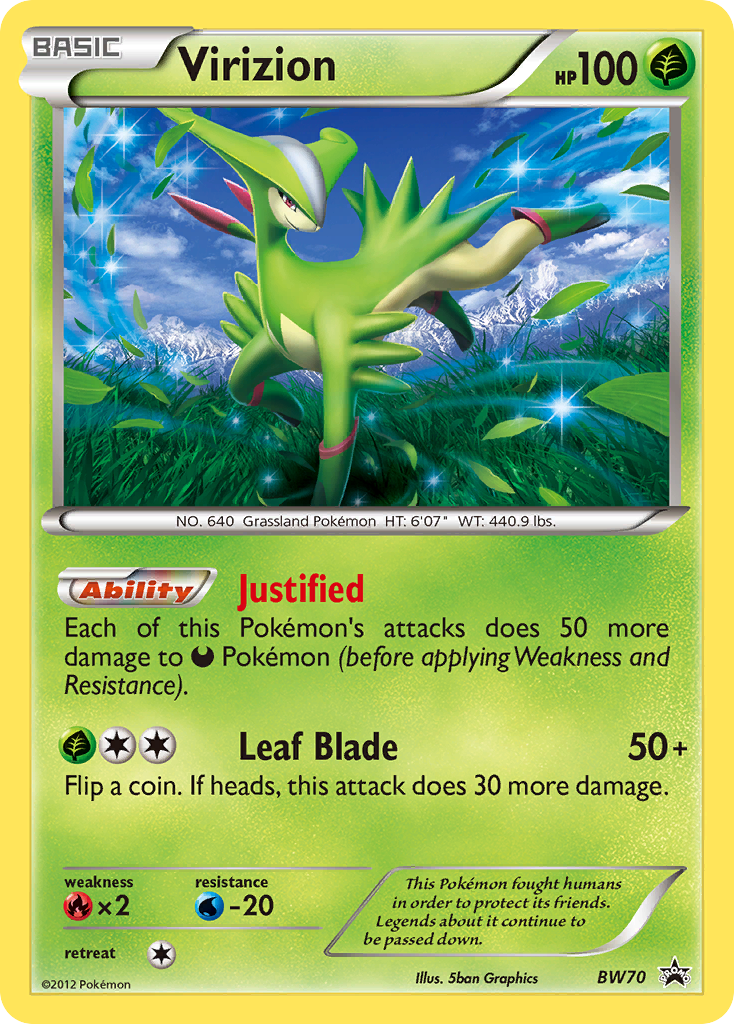 Virizion (BW70) [Black & White: Black Star Promos] | Jomio and Rueliete's Cards and Comics