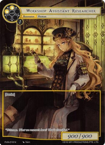 Workshop Assistant Researcher (Full Art) (PofA-016) [Alice Origin IV: Prologue of Attoractia] | Jomio and Rueliete's Cards and Comics