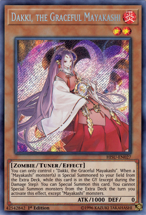 Dakki, the Graceful Mayakashi [HISU-EN027] Secret Rare | Jomio and Rueliete's Cards and Comics