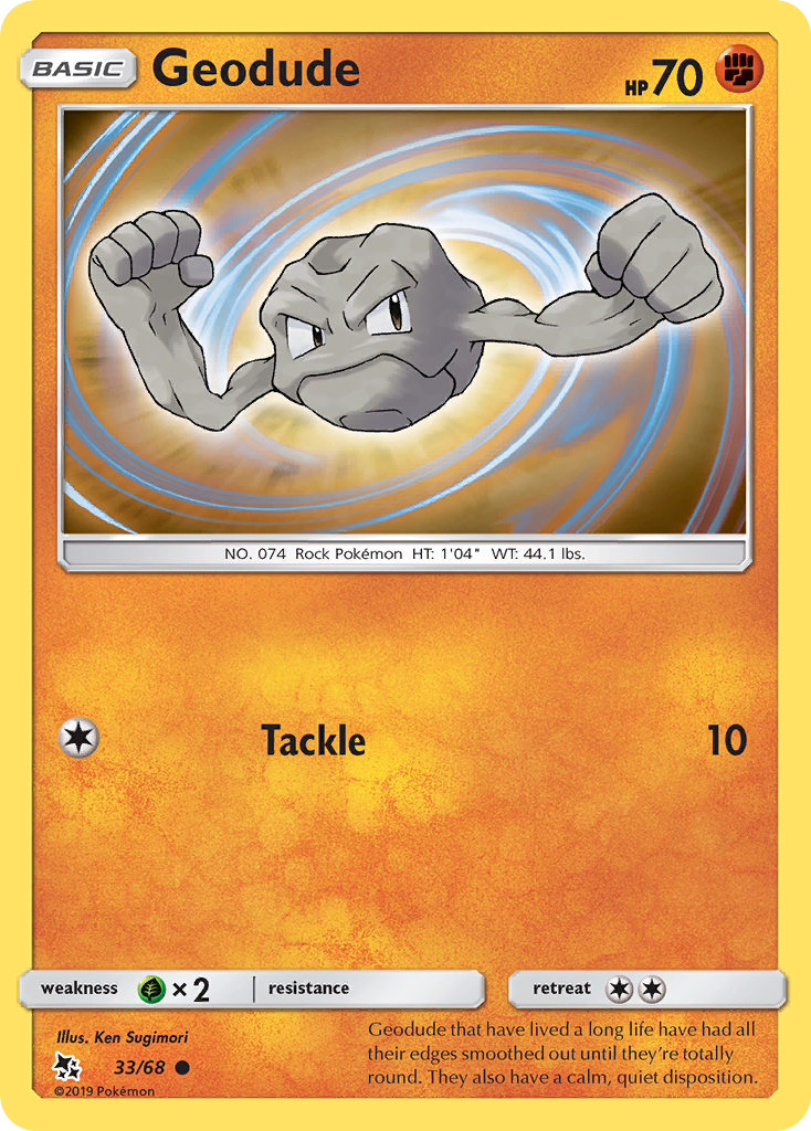 Geodude (33/68) [Sun & Moon: Hidden Fates] | Jomio and Rueliete's Cards and Comics