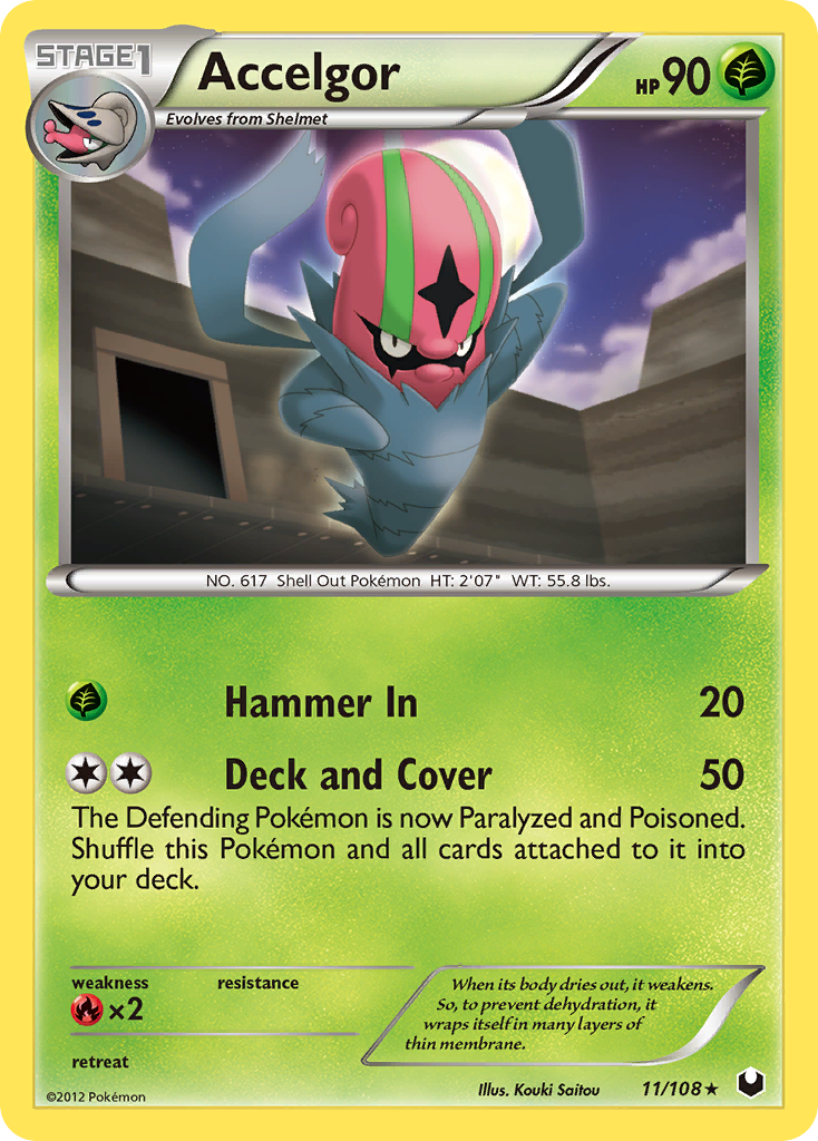 Accelgor (11/108) [Black & White: Dark Explorers] | Jomio and Rueliete's Cards and Comics
