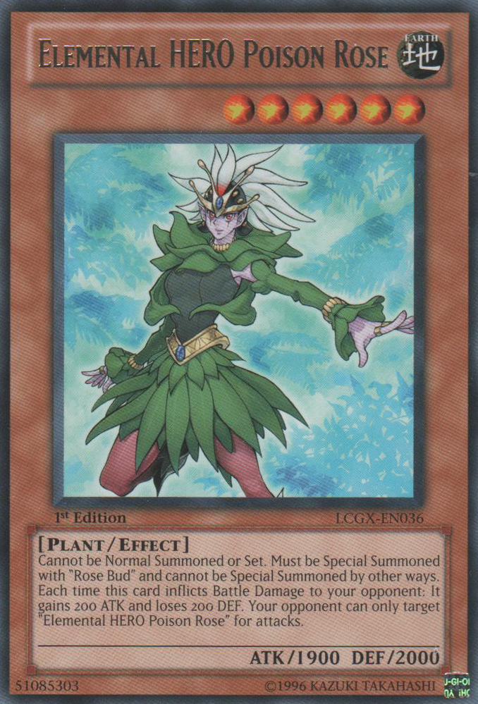 Elemental HERO Poison Rose [LCGX-EN036] Rare | Jomio and Rueliete's Cards and Comics