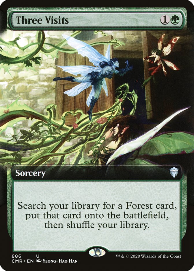 Three Visits (Extended Art) [Commander Legends] | Jomio and Rueliete's Cards and Comics