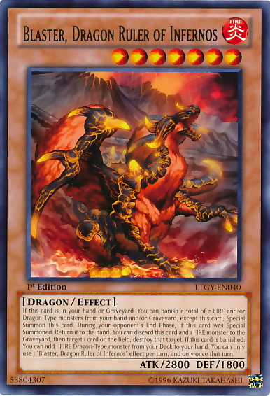Blaster, Dragon Ruler of Infernos [LTGY-EN040] Rare | Jomio and Rueliete's Cards and Comics