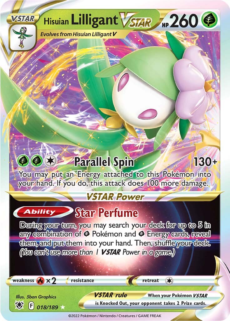 Hisuian Lilligant VSTAR (018/189) [Sword & Shield: Astral Radiance] | Jomio and Rueliete's Cards and Comics