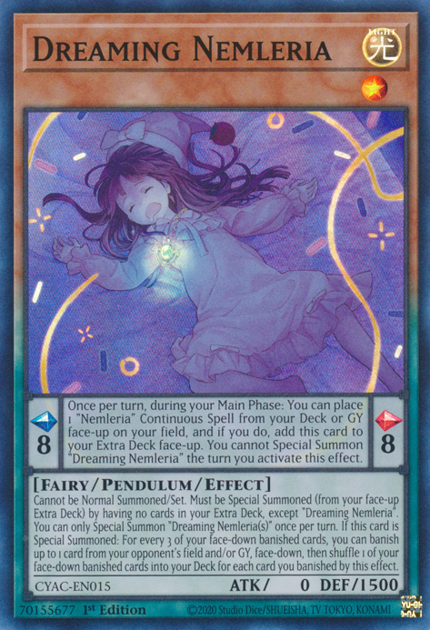 Dreaming Nemleria [CYAC-EN015] Super Rare | Jomio and Rueliete's Cards and Comics