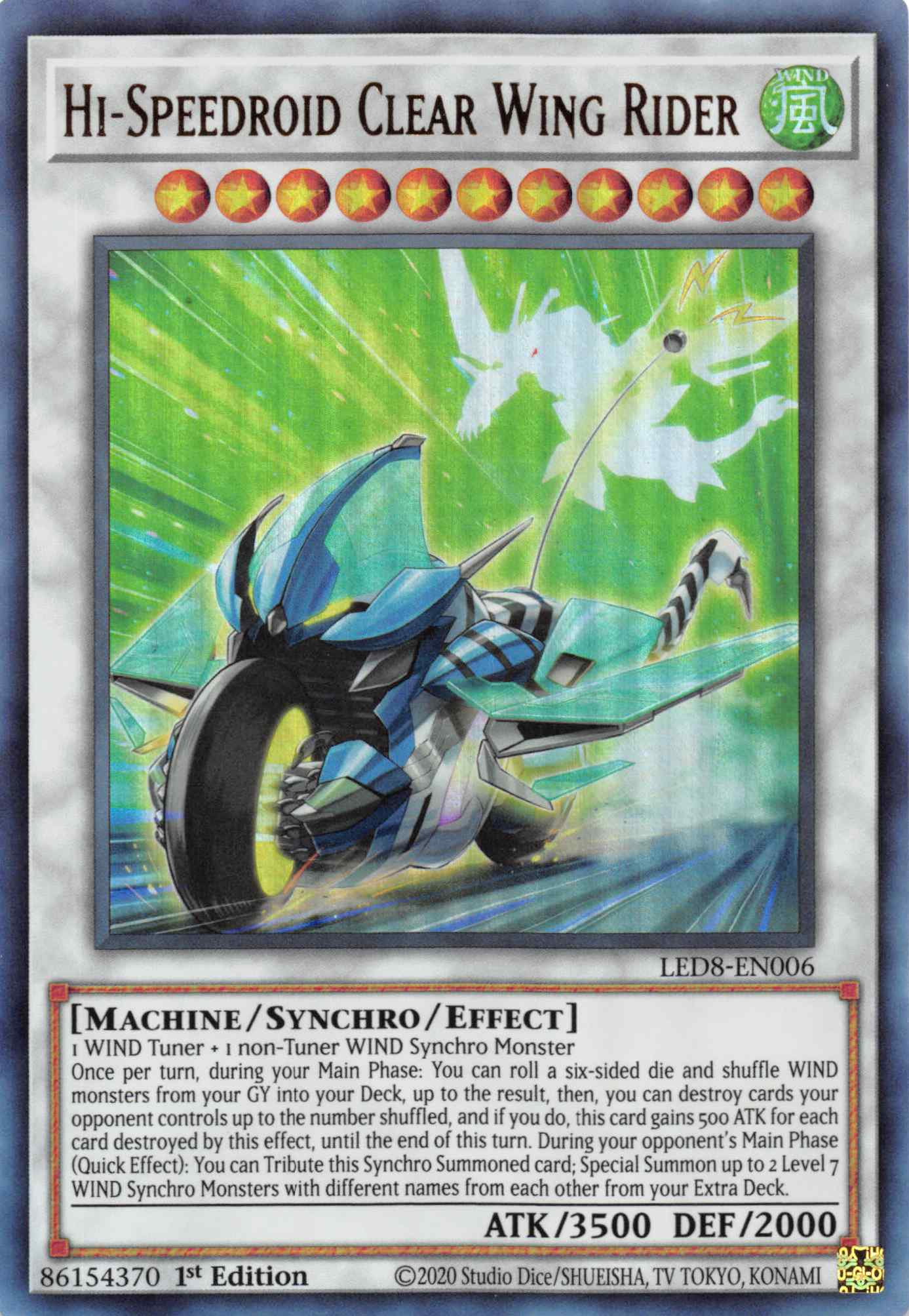 Hi-Speedroid Clear Wing Rider [LED8-EN006] Ultra Rare | Jomio and Rueliete's Cards and Comics