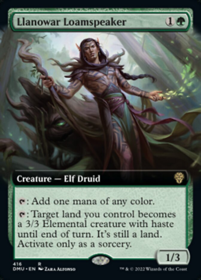 Llanowar Loamspeaker (Extended Art) [Dominaria United] | Jomio and Rueliete's Cards and Comics