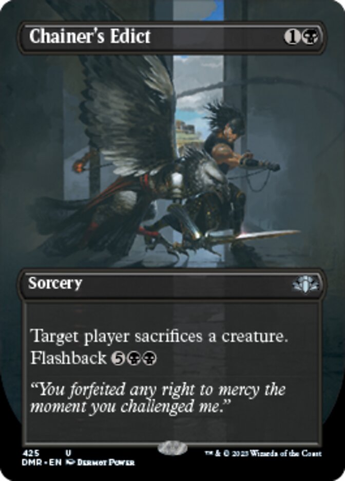 Chainer's Edict (Borderless Alternate Art) [Dominaria Remastered] | Jomio and Rueliete's Cards and Comics