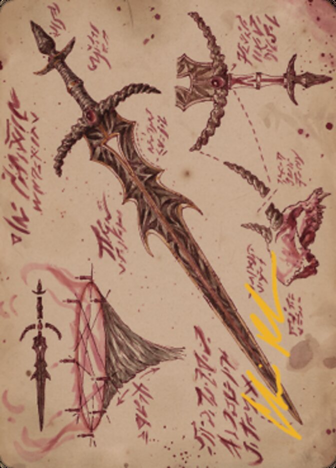 Blackblade Reforged Art Card (Gold-Stamped Signature) [The Brothers' War Art Series] | Jomio and Rueliete's Cards and Comics