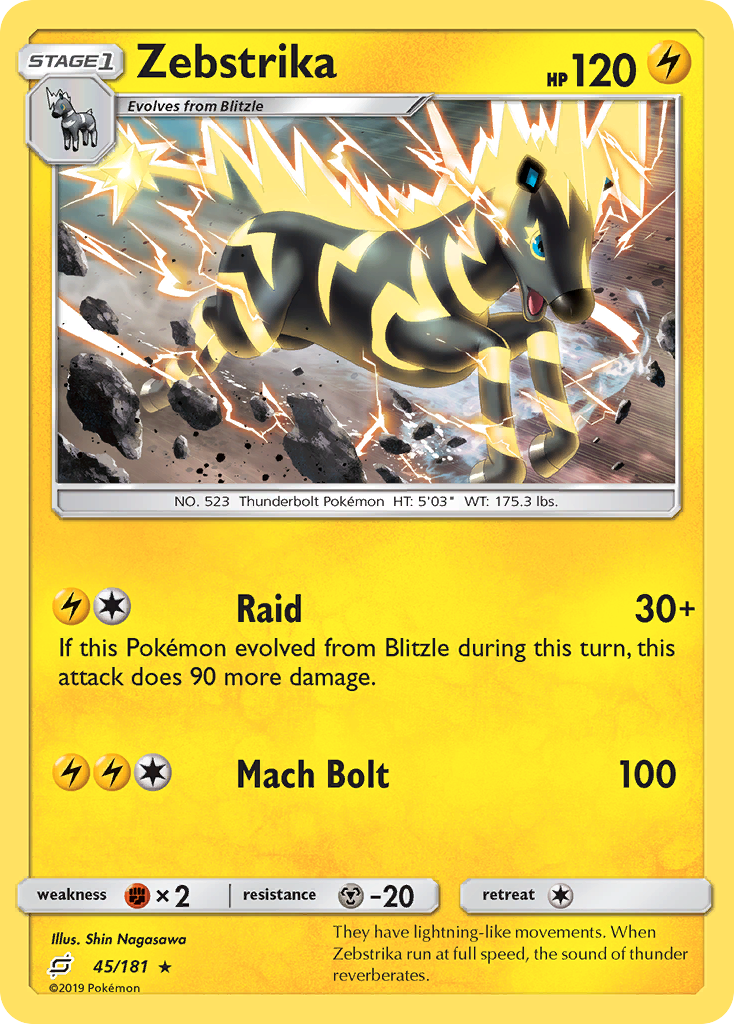 Zebstrika (45/181) [Sun & Moon: Team Up] | Jomio and Rueliete's Cards and Comics