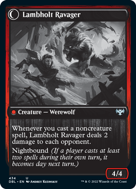 Lambholt Raconteur // Lambholt Ravager [Innistrad: Double Feature] | Jomio and Rueliete's Cards and Comics