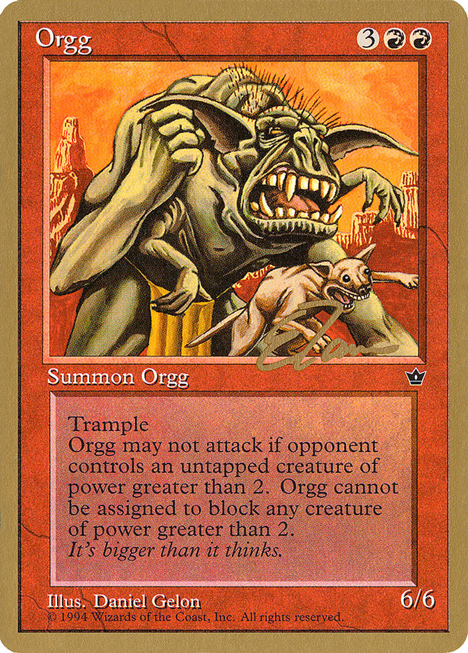 Orgg (Eric Tam) [Pro Tour Collector Set] | Jomio and Rueliete's Cards and Comics