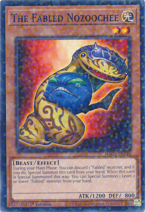 The Fabled Nozoochee (Duel Terminal) [HAC1-EN140] Common | Jomio and Rueliete's Cards and Comics