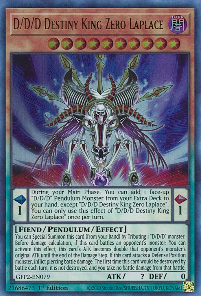 D/D/D Destiny King Zero Laplace [GFP2-EN079] Ultra Rare | Jomio and Rueliete's Cards and Comics