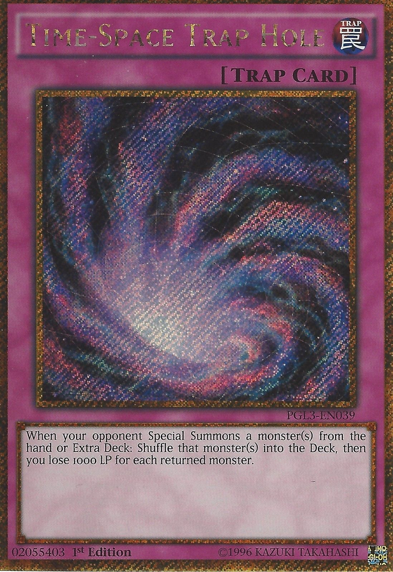 Time-Space Trap Hole [PGL3-EN039] Gold Secret Rare | Jomio and Rueliete's Cards and Comics