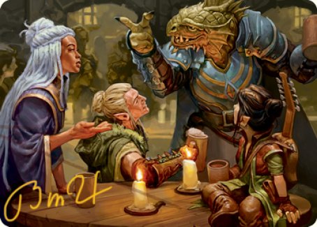You Meet in a Tavern Art Card (Gold-Stamped Signature) [Dungeons & Dragons: Adventures in the Forgotten Realms Art Series] | Jomio and Rueliete's Cards and Comics