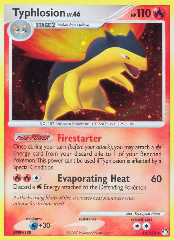 Typhlosion (16/123) [Diamond & Pearl: Mysterious Treasures] | Jomio and Rueliete's Cards and Comics