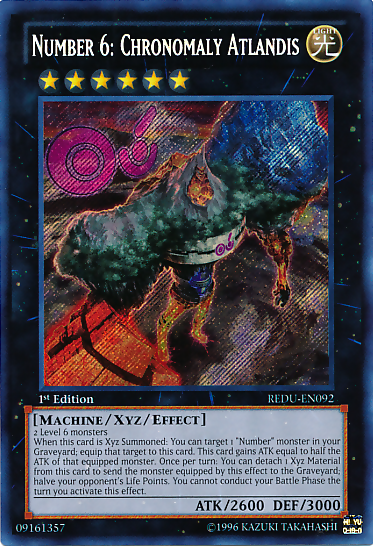 Number 6: Chronomaly Atlandis [REDU-EN092] Secret Rare | Jomio and Rueliete's Cards and Comics