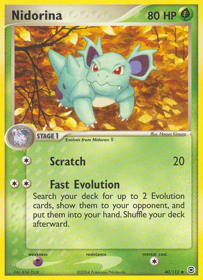 Nidorina (40/112) [EX: FireRed & LeafGreen] | Jomio and Rueliete's Cards and Comics