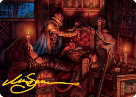 Long Rest Art Card (Gold-Stamped Signature) [Dungeons & Dragons: Adventures in the Forgotten Realms Art Series] | Jomio and Rueliete's Cards and Comics